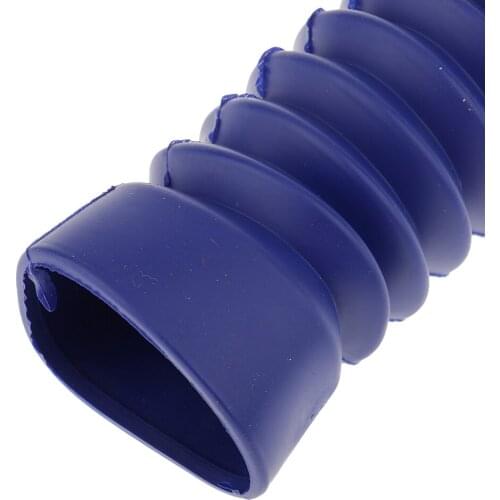 Pair Motorcycle Front Fork Soft Rubber Boots Dust Cover 210x45x30mm - Blue