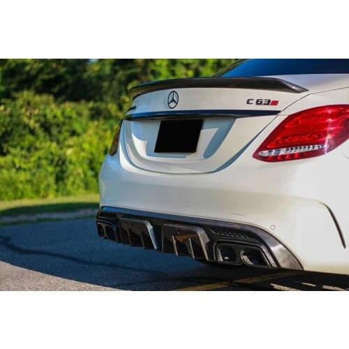 Suitable For Benz W205 C-class C200c260c300c63amg Refitting Carbon Fiber Babos Rear Lip and Tail Throat