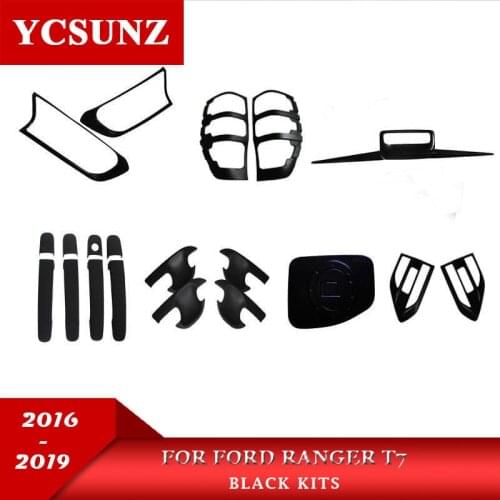 ABS Car Styling Black Full Kit Set For Ford Ranger T7 2016-2019 Wildtrak