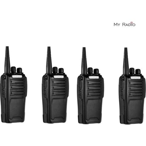 4 x BAOFENG UV 6 handheld Transceiver 136-174/400-480MHZ UHF/VHF 8W Transmit Power & PTT Headset ham Interphone Walkie Talkie