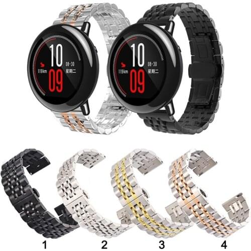 20mm 22mm Stainless Steel Watch Band Strap with Butterfly Clasp for Huami Amazfit PACE Replacement strap