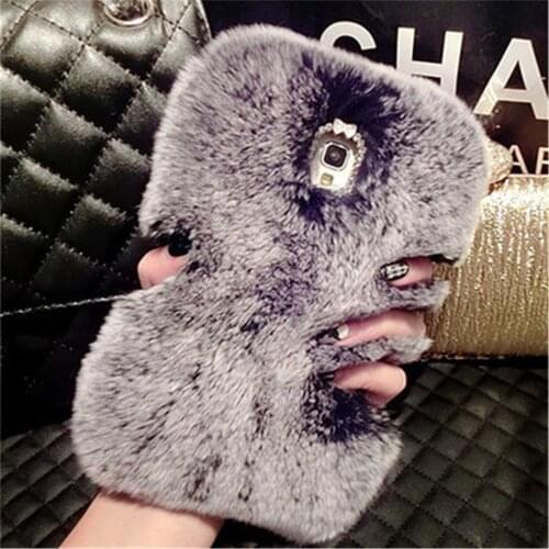 Fashion Luxury Bling Rabbit Fur Warm Soft Case Cover for SAMSUNG Galaxy S6 S7 S8 PLUS S9 S10 S20 PLUS Lite Note 5 8 910 20 Case