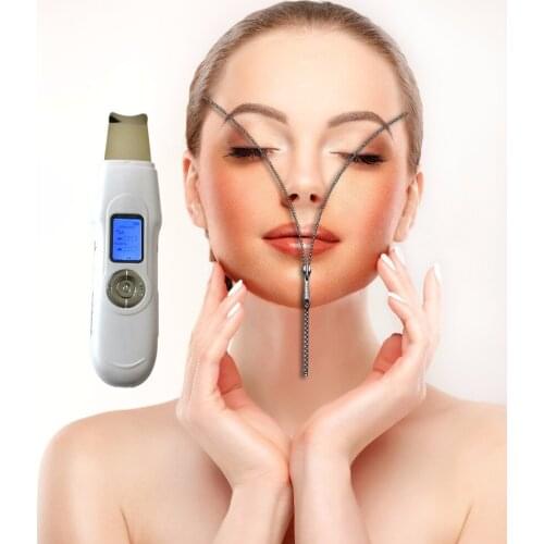 2Pcs/Pack Ultrasonic Face Skin Cleaner Spatula For Gentle Peeling Skin Clean Ion Therapy And Face Led Ultrasonic Skin Tighten