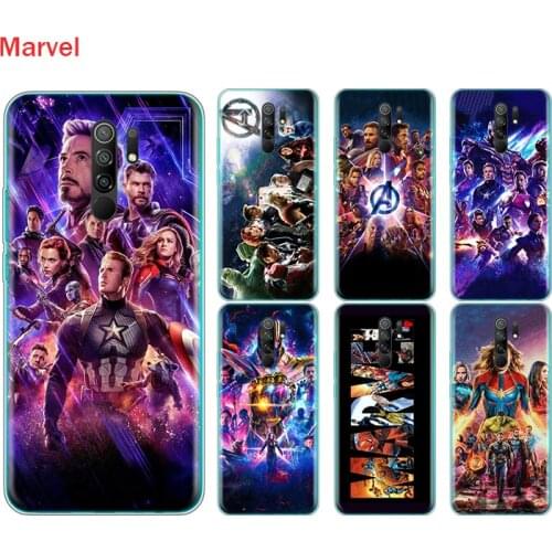 Silicone Cover Marvel The Avengers For Xiaomi Redmi Note 10 10S 9 9S Pro Max 9T 8T 8 7 6 5 Pro 5A Phone Case