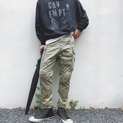 Spring Mens Tooling Casual Trousers Boy Pants