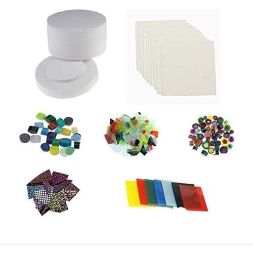 1Large Microwave Kiln & 5Bbags Fusing Glass & 10pcs Kiln Paper For Glass Fusing