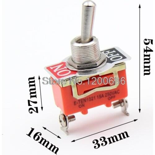 2-position 2-pin shaking rocker swing button switch 12V Heavy Duty Toggle Flick Switch ON/OFF Car Dash Light Metal SPST