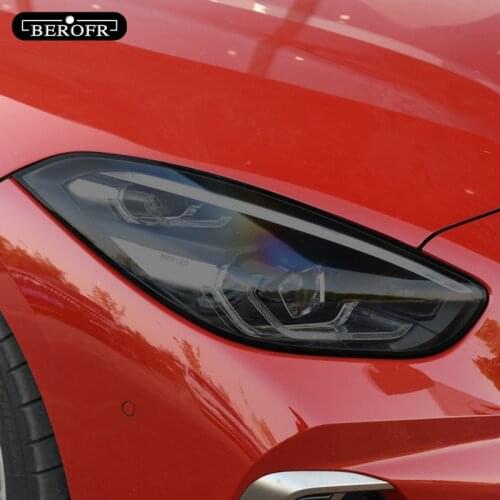 For BMW Z4 G29 M40i sDrive 2020 Car Headlight Tint Smoke Black Protective Film Taillight Transparent TPU Sticker Accessories 2Pc