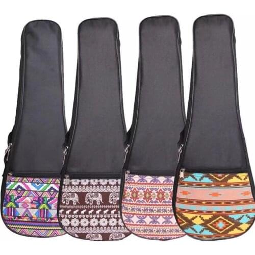 21/23/26 Inch Ukulele Plus Cotton Bag 5mm Ukulele Multiple Patterns Ukulele Small Guitar Backpack Guitar Accessories