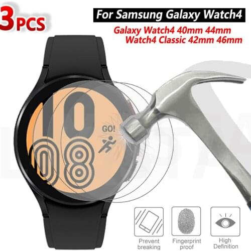 Tempered Glass Protection For Samsung Galaxy Watch4 40mm 44mm Screen Protector Classic 42mm 46mm Smartwatch Protective Film 3PCS