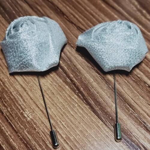 5Pieces/Set Wedding Groom Groomsman Boutonniere Wedding Party Prom Suit Corsage Silver Onion Ribbon Rose Flower Brooches Flowers