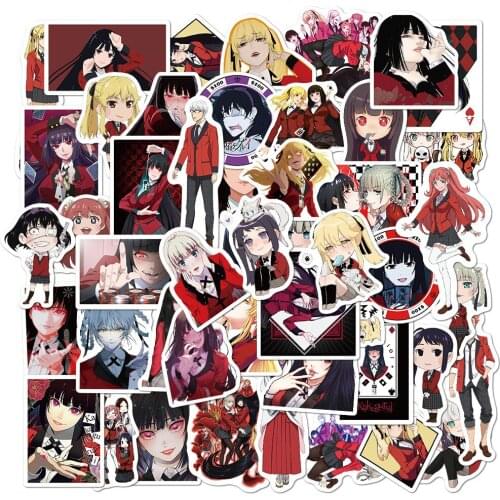 50pcs/pack Kakegurui Japanese anime Sex Stickers For Furniture Wall Desk DIY Chair Toy Car Computer TV Guitar Motorcycle