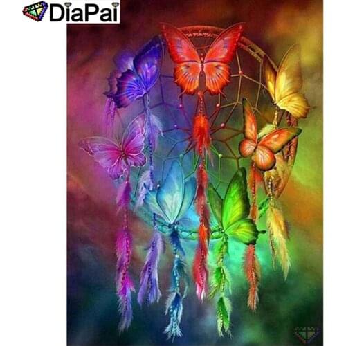 DIAPAI 5D DIY Diamond Painting 100% Full Square/Round Drill "Color butterfly" Diamond Embroidery Cross Stitch 3D Decor A22579