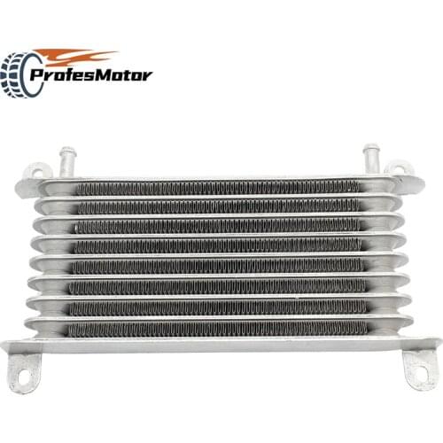 Aluminum Motorcycle Universal Engine Oil Cooler 8 Row Cooling Radiator for 125CC-250CC Motorcycle Dirt Bike ATV