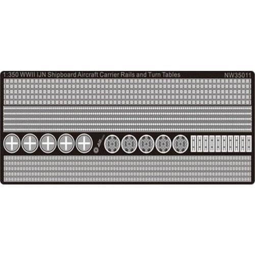 AM-WORKS NW35011 1/350 WWII IJN Shipboard Aircraft Carrier Rails and Turn Table - Upgrade Detail Set