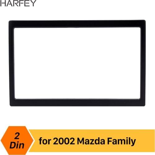 Harfey refitting 2Din Frame Car Radio Fascia for 2002 Mazda Auto Stereo Installation DVD Player Trim Panel Kit Dash Panel