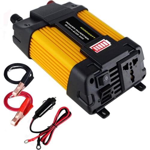 12V To 110V/220V Auto Transformer Car Power Inverter Dual USB Port 4000W And 6000W Modified Voltage Capacity