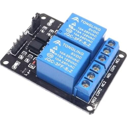 Free shipping 1pcs 2 channel relay module 5V 2-channel relay modules 5VDC 2 road relay module control board with optocoupler