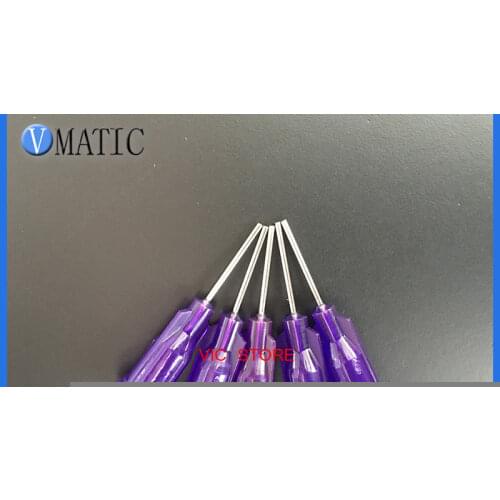 Free Shipping 100 Pcs Stainless Steel Dispensing Needles Dispenser Syringe Needle Tips 0.5'' 21G Te Dispensing Tips 1/2 Inch