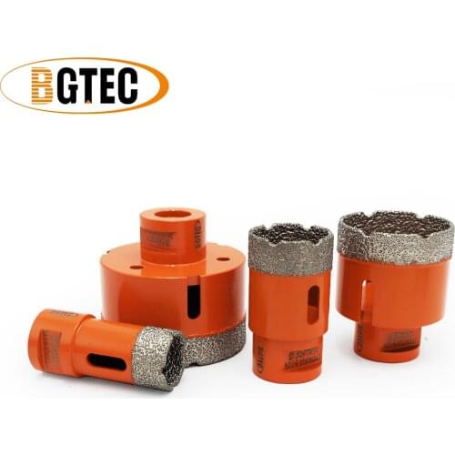 BGTEC 4pcs 25/35/50/68mm M14 Vacuum Brazed diamond drilling drill core bits dry Hole saw for drilling porcelain tile, granite
