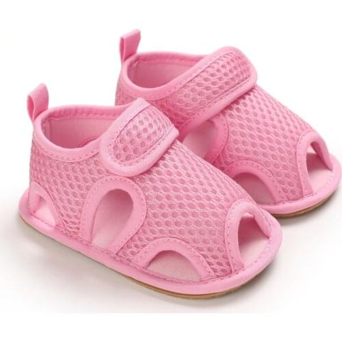 Summer Newborn Boys Fashion Hollow Out Sandals Baby Boy Non Slip Cotton Soft Non Slip Walking Shoes 0-18M