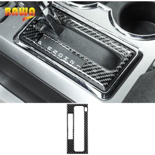 BAWA Interior Mouldings Car Gear Shift Decoration Panel Decorative Stickers Carbon Fiber Cover for Ford F150 Raptor 2009-2014
