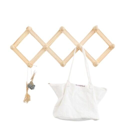 Wood Hanger Home Decor Decorative Rack Wall Clothes Hook Hat Towel Rack Wood Wall Decor Wall Hanging Decor