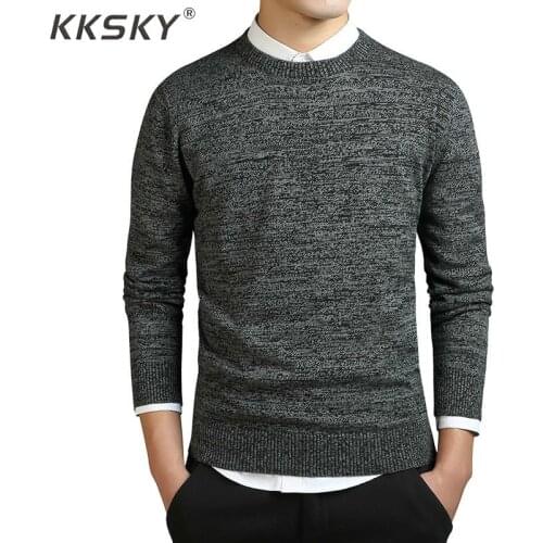 O-neck Sweater Men Long Sleeve Pullovers Coat Solid Cotton Men Pullovers And Sweaters Knitted Casual Pull Homme M-3XL