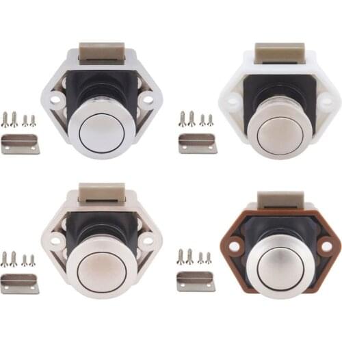 Diameter 20mm Camper Car Push Lock RV Caravan Boat Drawer Latch Button Locks For Furniture Hardware