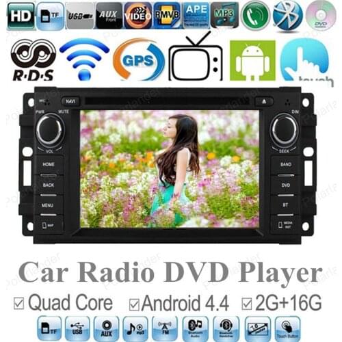 For Jeep DODGE With GPS Navigation Radio Support 3G WIFI Quad core 2GB RAM Multimedia Stereo For Android Car DVD Radio Player