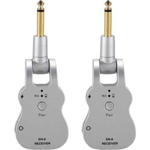EN-9 2.4GHZ Wireless Guitar System Transmitter Receiver Audio Built-In Rechargeable Battery 100 Feet for Electric Guitar