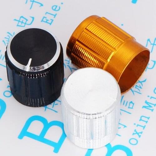 Aluminum Alloy Knob Cap 15 * 17 Potentiometer Knob 15 * 17 Rotating Button Aperture 6MM Aluminum cap