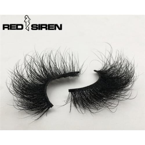 RED SIREN 25mm Mink Lashes Messy Fluffy Natural 3d False Eyelashes Wholesale 100% Mink Eyelashes Makeup Eye Lashes