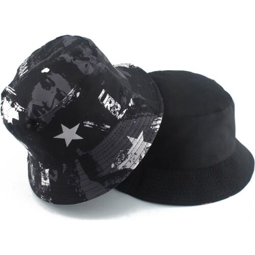Summer Visor Hat Harajuku Bucket Hat Streetwear Hip Hop Cap Reversible Fishing Hats For Women Men