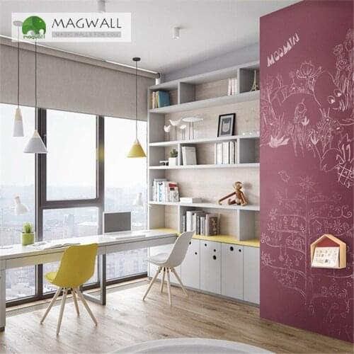 Magnetic magnetic double-layer warm color writing board 1.2*3.6m eco-friendly soft dust free chalkboard
