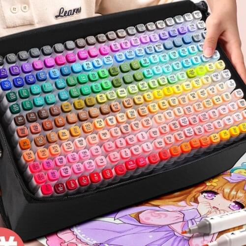 80 Colours Marker Pens Dual Tips Art Sketch Marker Pens for Artists with Protective Case for Drawing Sketching Adult Colouring
