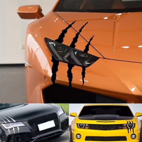 Headlight Fashion Reflective Car Stickers for opel astra peugeot 307 bmw e46 kia cerato nissan teana seat ibiza