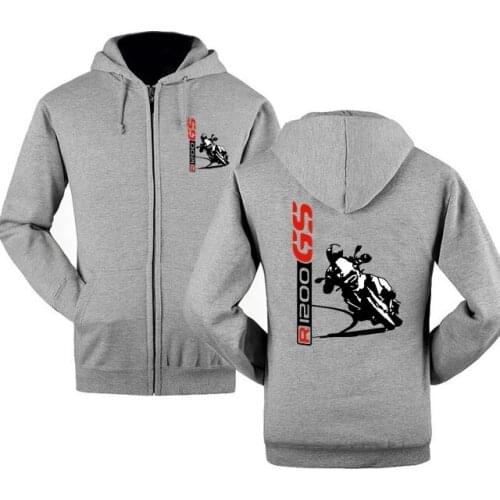 GS1200 Mens Zipper Hoodies Sweatshirts Motorcycle Adventure R1200GS GS Sportwear R 650 800 1150 1200 Motorrad Fans Hooded Jacket