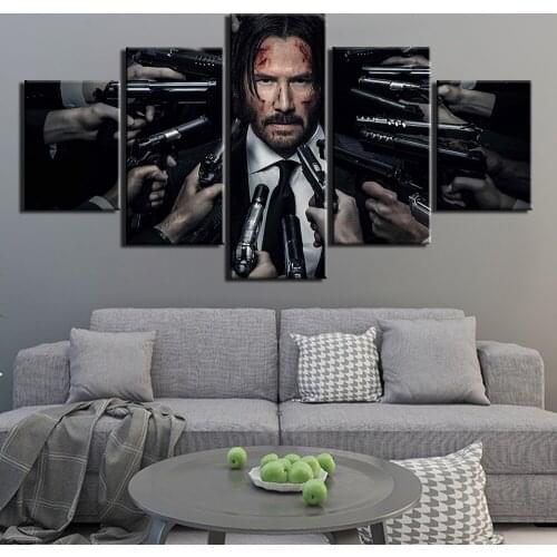 Wall Art Canvas 5 Pieces American Movie Figure Poster Modern HD Printed Home Decor Modern Living Room Decoration Paintings