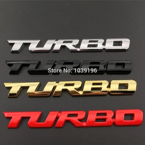 New Car Styling Car Turbo Boost Loading Boosting 3D Metal Chrome Zinc Alloy 3D Emblem Badge Sticker Decal Auto Accessory