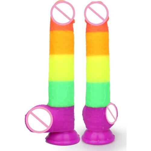 Huge Single Layer Iiquid Silicone Dildo Soft Realistic Penis Vagina G-spot Stimulator Powerful Suction Cup Sex Toys for Woman