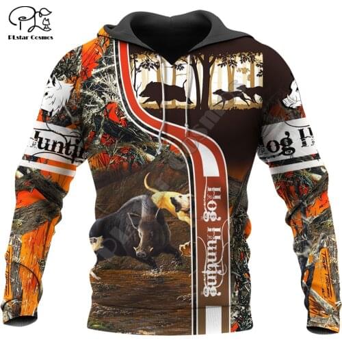 PLstar Cosmos 3DPrint Newfashion Wild Boar Hunting Anime Harajuku Streetwear Unisex Men And Women Funny Hoodie/Sweatshirt/Zip M3