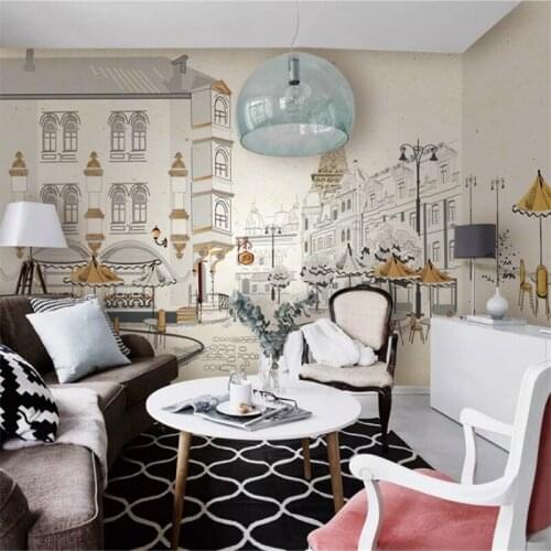 Custom wallpaper 3d afternoon tea good time coffee street view whole house custom background wall papers home decor фотообои 3d