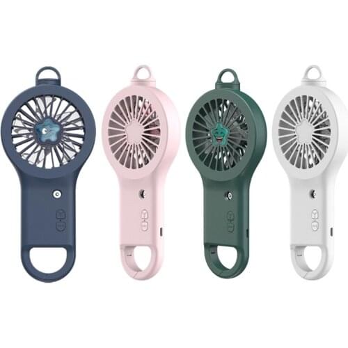 Handheld USB Spray Fan Mini Pocket Fan with Flexible Clip 3 Gears for Kid Travel N0PF