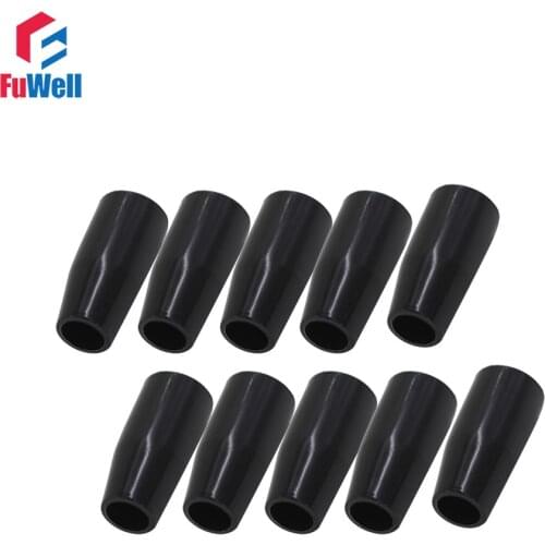 10pcs M6 x 20mm Long Sleeve Knob Machine Tool Replacement 6mm Thread 20mm Length Bakelite Black Hand Sleeve Lever Knob