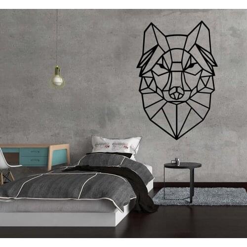 Retro Wolf Removable Art Vinyl Wall Stickers for Living Room Company School Office Decoration Art Decal