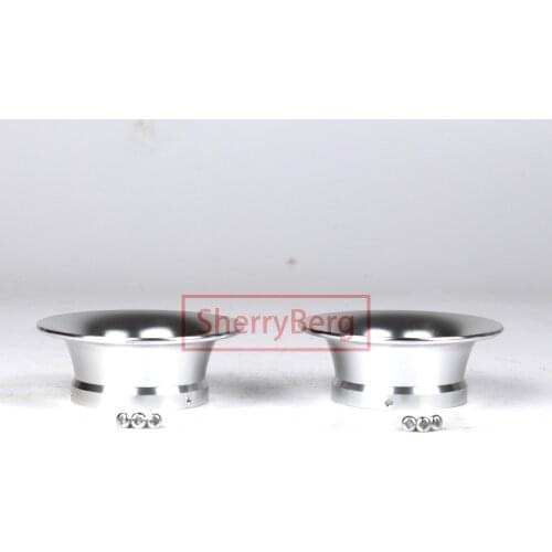 SherryBerg Pair Carburettor Carb 55mm Velocity Stack for Keihin Mikuni TM PE PWK OKO Carburetor Carb Intake Silver color trumpet