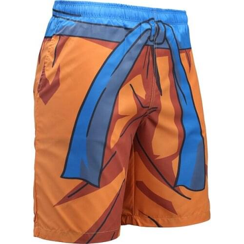 Anime Goku Full Printed Shorts Men Swimwear Hip Hop Streetwear Hawaiian Elastic Waist Summer Beach Harajuku Loose Casual Shorts