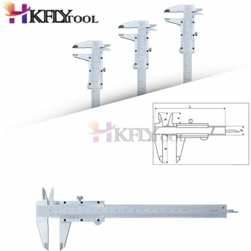 0-150mm 0.02mm Carbon Steel Metal Vernier Caliper Gauge Measurement Calipers Micrometer Pie De Rey Paquimetro Measuring Tools