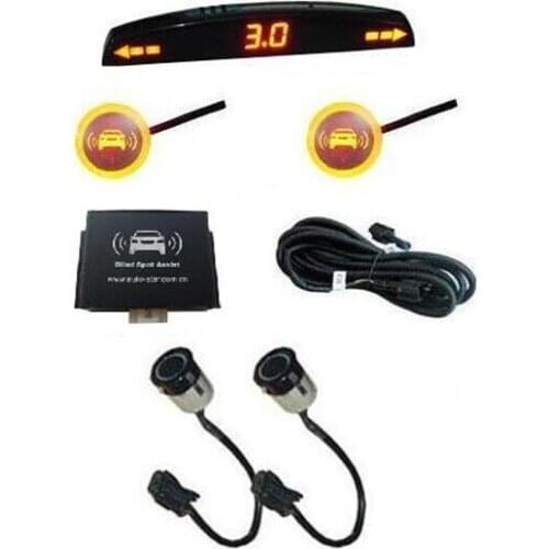 Reduce no zone no display side collsion detection car blind spot assist system with LED display and 2 sensors F0251-CSM